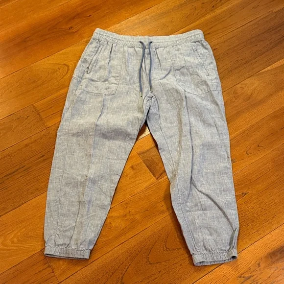 Athleta Women’s Retreat Linen Jogger Size | 16 Chambray Color - Picture 3 of 11